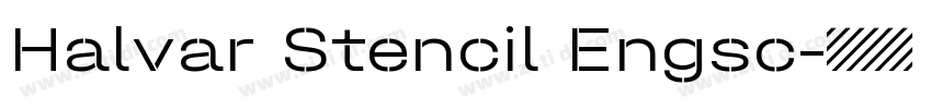 Halvar Stencil Engsc字体转换